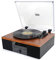 AKAI -Giradischi Bluetooth, Giradischi in Vinile Vintage 33/45/78 RPM, Altoparlanti Stereo Incorporati, Lettore CD, Radio FM, USB, Ingresso AUX, Legno Naturale, Nero