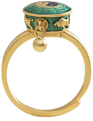 Drehbarer Ring für Frauen, Fidget Angst, Spinner Ring, viel Glück, Buddhistisch, tibetisch, tibetisch, Rad, Lady, Entlastung, tibetisch, buddhistisch, Ring