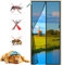 Tenda Zanzariera Magnetica, 150 x 205 cm Tenda Zanzariera, Adsorbimento Magnetico Pieghevole Totalmente Magnetica, Conveniente per Bambini E Animali Domestici Nero