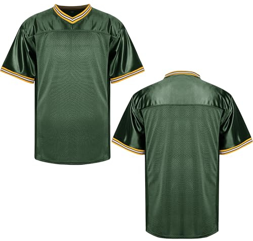 MESOSPERO Leere Fußballtrikots für Herren, Netz-Polyester, einfarbig, Fußball-Shirt, Pullover, Sportkleidung, Größe S-3XL, Schwarz / Weiß / Grau, Grün (Army Green), XL