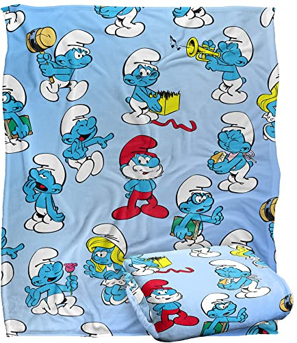 The Smurfs Überwurfdecke, seidig, weich, 152 x 127 cm