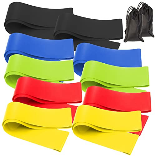 Speeron Fitness-Gummibänder: Zwei 5er-Sets Widerstandsbänder, Latex, je 5 Stärken, mit Tasche (Fitnessband Latex, Expander, Fitnessgeräte)