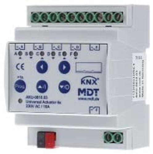 Universalantrieb, 6 mal 4TE REG, 16 A, 230 VAC, 100µF - Stellantrieb für Hausautomation 6-ch