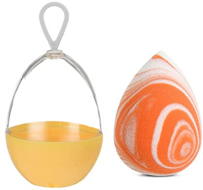 Houppette maquillage Sponge de maquillage, Fondation Cosmétique Poudre Poudre de Beauté Lisse Beauty Blender Blender Mélangeur Outil de goutte d'eau Houppette poudre libre ( Size : Salmon-2-set )