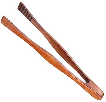 1 pince à grille-pain, pince de cuisine en bois réutilisable pour toast, pain, buffet, restaurant, pâtisserie