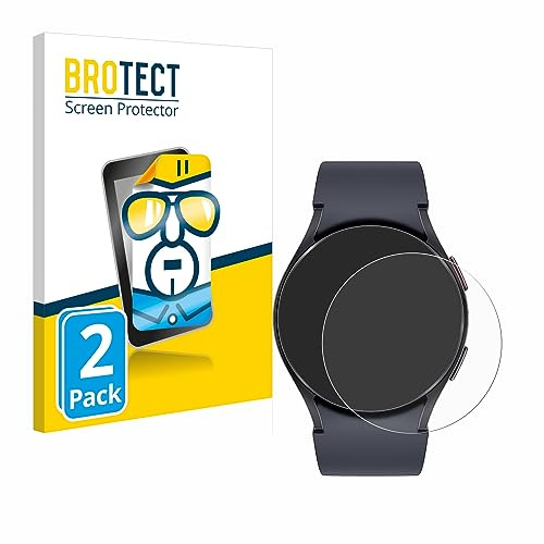 BROTECT Schutzfolie für Samsung Galaxy Watch 6 | (44 mm) 2 Stück Transparenter Displayschutz Made in Germany Klare Displayschutz-Folie Clear Einfache Montage Case-Friendly