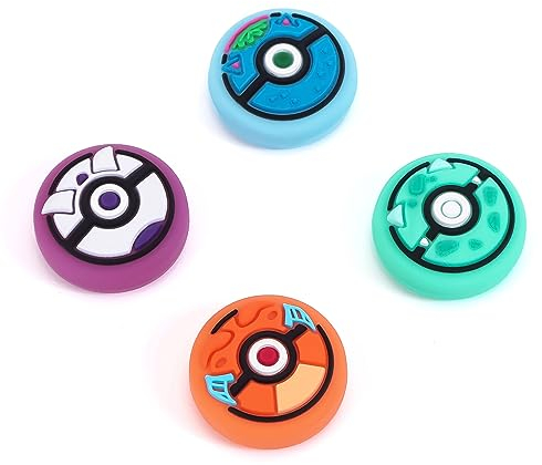 DLseego Tapa de Agarre de Pulgar para Switch,Tapas de Botón de Switch Analógico,Cubierta de Palanca de Mando,Tapas de Silicona Compatibles con Switch Lite&Switch OLED Joy con,Verde y Morado