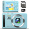 JHAMAL Digitalkamera 4K FHD Vlogging-Kamera, 44 MP Autofokus-Kompaktkamera mit 16-fachem Digitalzoom, wiederaufladbare 2,4-Zoll-Mini-Kinderkamera mit 32 GB Speicherkarte, 2 Batterien