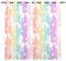 YUANZU Weißes Einhorn Vorhänge Mädchen Regenbogen Streifen Ösen Gardinen mit Blickdichte Vorhang Kälteschutz Blackout Curtain Kinderzimmer Schlafzimmer Verdunkelung Fenster, 2 Stück, H 114 x B 132 cm