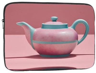 YYHWHJDE Housse de transport pour ordinateur portable Motif théière Rose 17