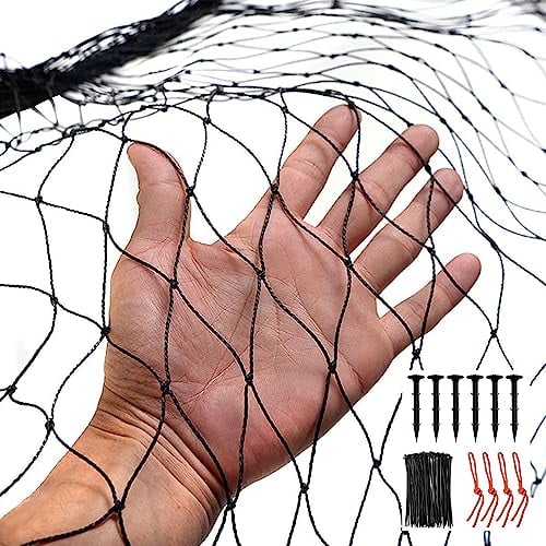 RATSTONE Rete Anti Uccelli,Rete Anti Uccelli Extra Forte Riutilizzabile,Reti Per Uccelli,(7,5 m x 15 m), rete da 25 mm, rete tessuta extra forte, rete per uccelli, rete per gatti, riutilizzabile