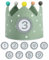 URAQT Bébé Anniversaire Couronne, Chapeau Anniversaire Enfant, Garçons Filles Couronne, Bonnet avec Couronne Tricotée pour Baby Shower De 0 A 9 Ans, Vert Clair
