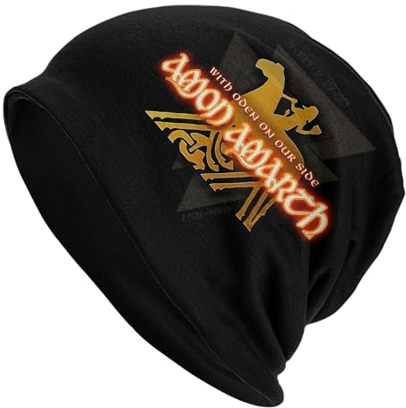 Salpica Amon Amarth Unisex-Beanie-Mütze für Männer und Frauen, Winter-Strickmütze, Totenkopf-Strickmütze, Mütze