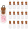 Jeffdad Mini Glasflaschen mit Korkdeckel, 15 Stück Leere Mini Gläser Kleine Fläschchen Zaubergläser Mini-Glasflaschen MiniaturTrankflaschen Kleine Nachrichtenflaschen Diy Crafts(1ml 11x22cm)