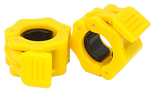 Chiusura per Bilanciere,Morsetti per Bilanciere,Morsetto Sollevamento Pesi,Serrature per Bilancieri,Morsetti da Bilanciere con Sgancio Rapido,Fibbia a Sgancio Rapido Barra Bilanciere Giallo