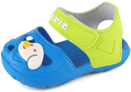 Cheerful Mario 2-5 Año Verano Sandalias Niño Niña Barefoot Zuecos de Playa Piscina Zapatos para Bebe Azul Claro 28/28.5 EU