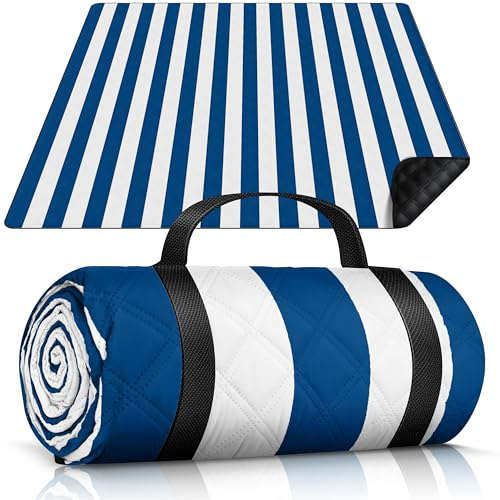 HOEL Picknickdecke 200x200 cm wasserabweisend + isoliert - Strandmatte gepolstert XXL - Picknickdecken - Outdoor Stranddecke für Picknick Camping Strand - Picnic Blanket