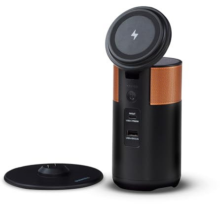 Duracell M100 Power Station, Lightweight and Compact, Wireless Charging, Portable Charging Hub and Charger for Laptops, Phones, Tablets, Earbuds and Smartwatches, Charging Dock Included