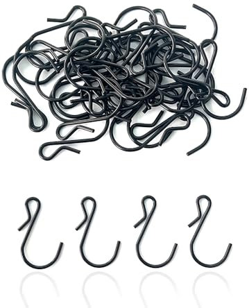 XINGSUI 40 Pezzi Ganci, Rimovibile Gancio Appendiabiti, Multifunzionale in Metallo Ganci Cucina, per Giardino, Cucina, Bagno, Camera da Letto, Officina, Magazzino (Nero)