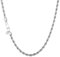 KRKC Herren Halskette, Kordelkette Silber Farbe Edelstahl 6mm Rope Chain, Nickelfrei Kette für Männer Herren Länge 61cm