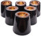 JANZU Schwarze Lampenschirme mit Gold Futter Clip auf Licht Schirmen Kerzen Kronleuchter Lampen Schirme, 6 Set