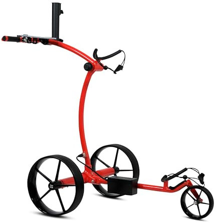 tour made RT-650S Golftrolley Elektrisch I Dual Motor I Lithium Akku I 27-36 Loch I Golf Elektrotrolley I Deutsche Markenqualität (red-Black)