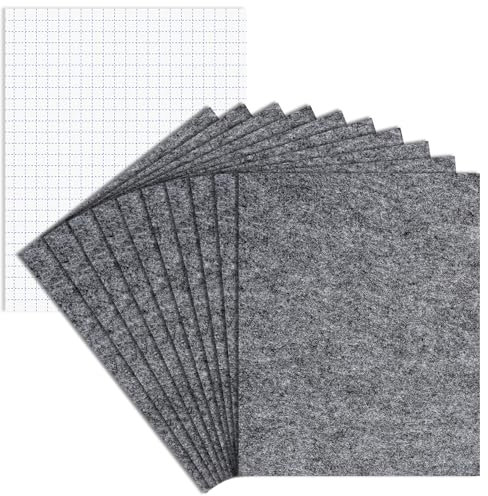 10Stück Filzgleiter Selbstklebend, 4mm Filzgleiter für Stühle Filz Selbstklebende stuhlbeinkappen Grau Möbelgleiter Schneiden Sie Jede Form (20 x 16cm)