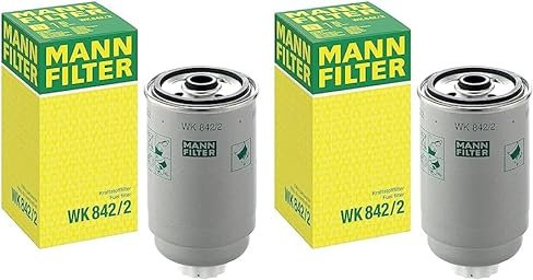 MANN-FILTER WK 842/2 Kraftstofffilter – Für PKW, LKW, Busse und Nutzfahrzeuge (Packung mit 2)