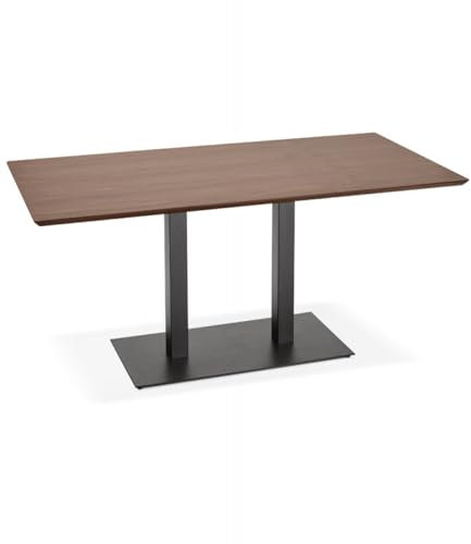 Esstisch Walnuss MDF mit Metall Gestell | Designertisch Zumba für 6 Personen | Küchentisch Rechteckig mit Robuster Struktur | Moderner Stil | 180x90x75 cm | Kadima Kollektion