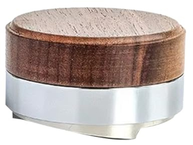 Wisyurt 58,5 mm, strumento distributore di caffè, copertura di noce, livellatore espresso, adatto per portafiltro espresso espresso