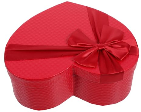 Beatifufu Herzförmige Geschenkbox aus Stabilem Karton Kleine Rote Hochzeits Geschenkbox Wiederverwendbare Candy und Geschenkverpackung für Hochzeit Party und Valentinstag