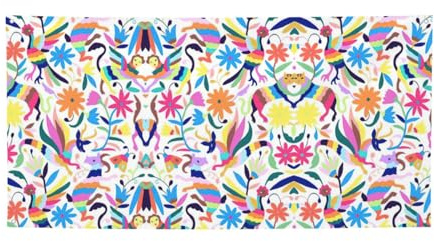 Party-Banner mit mexikanischem Otomi-Tierdruck, Banner für alle Veranstaltungen, helle Flaggen für Geburtstag, Erntedankfest und mehr