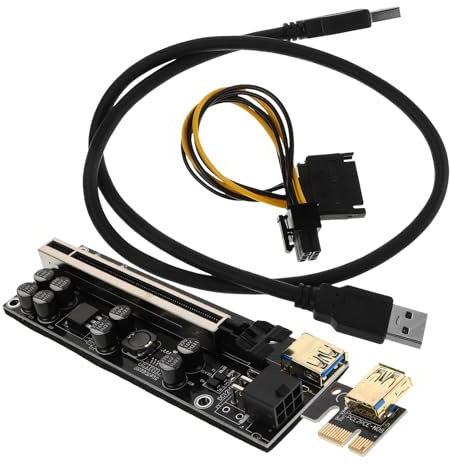 1 Pcie zu Plus Grafikkarten Verlängerungskabel V010 Kupfer Stück 16 | Stabile Verbindung, Hohe Übertragungsgeschwindigkeit, Einfache Installation, Vielseitig Einsetzbar für PC Systeme