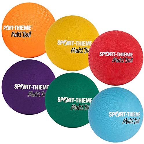 Sport-Thieme MultiBall | 1x Spielball, Trainingsball, Kickball, Wasserball | Griffig, Weich, Robust | In sechs versch. Farben u. 2 Größen | Gummi/Nylon | Nadelventil | Markenqualität
