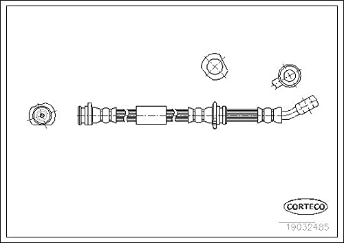 Corteco 19032485 Bremsschlauch vorne rechts | 19032485 Kompatibel mit Sunny III (N14, B13),Sunny III Hatchback (N14)