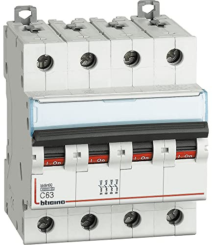 BTicino FN84C63 Interruttore Magnetotermico Modulare BTDIN60 4P 63A Curva C
