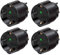 Brennenstuhl Reisestecker/adapter (4 Stück, Schutzkontakt für USA, Mexiko, Kanada, Dominikanische Republik usw.) schwarz, 1508550