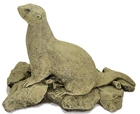 Ollie the Otter - Garden Ornament -Sculpture - Stone Statue - Wildlife - Otter