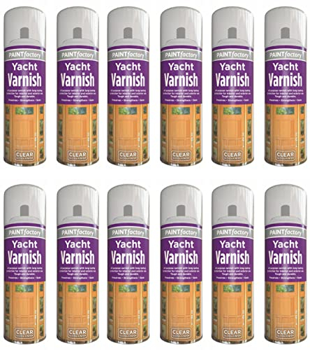6 X 250ml Clear Yacht Varnish Spray Exterior Interior Waterproof All Purpose LNL