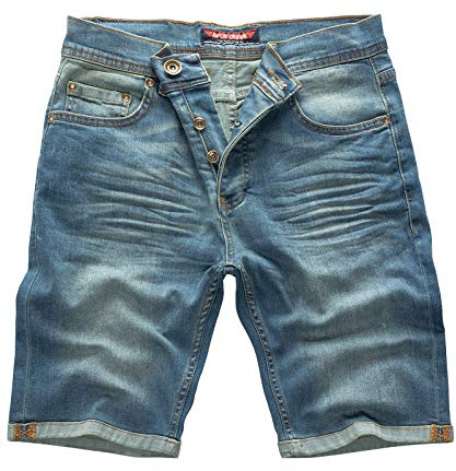 Rock Creek Jeans Shorts Herren Stretch Kurze Hose RC-2211 Dirty Jean W31