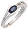 Jobo Damen-Ring aus 333 Weißgold mit Diamant und Safir Größe 56