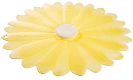 Charles Viancin - Couvercle Daisy en Silicone - 15 cm - Couvercle Hermétique pour Stocker et Cuisiner vos Aliments - Sans BPA - Compatible Four, Micro-Ondes, Congélateur, Cuisinière et Lave-Vaisselle