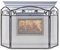 CASART 3 Panel Foldable Fire Screen Protector, Fireplace Fence with Leaves Pattern, Indoor and Outdoor Freestanding Spark Guard for Baby & Pet