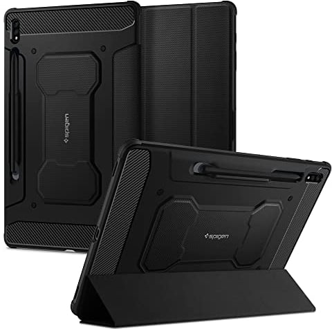 Spigen Rugged Armor Pro Entwickelt für Samsung Galaxy Tab S8 Plus (2022) / Galaxy Tab S7 Plus Hülle (2020) - Schwarz