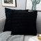 Yamonic Kissenbezüge Set Samt Soft Solid Dekorative Kissen Fall für Sofa Schlafzimmer 45cmx45cm 2er Pack für Couch Bett Sofa Stuhl Schlafzimmer Wohnzimmer, Schwarz