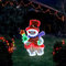 Garden Mile Christmas Snowman Silhouette Rope Lights - Pre-Lit Acrylic Large Waving Multicolour LED Lights - Indoor or Outdoor Festive Lighting Christmas Decorations for Window, Garden, Home Decor