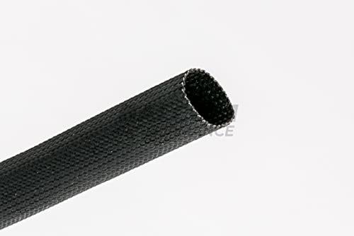 Balconi Performance - Guaina in tessuto ignifugo anti sfilacciamento per protezione cavi - Colore Nero - Made in Italy - Scegli il diametro (ID 8 mm)