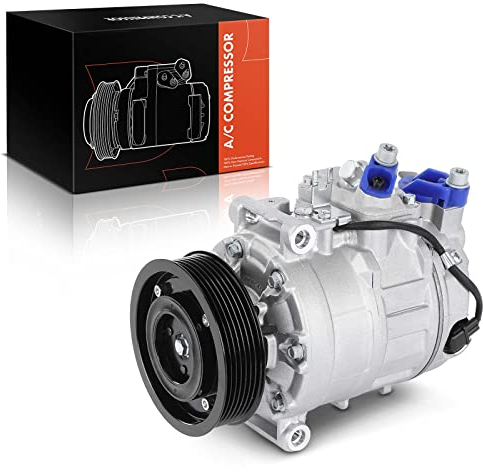 Frankberg Compresor de aire acondicionado con embrague Compatible con T.o.u.a.r.e.g 7L6 7L7 7LA Q7 4LB P.h.a.e.t.o.n 3D1 3D2 3D3 3D4 3D6 3D7 3D8 3D9 Replace# 7L6820803Dincl. aceite premezclado