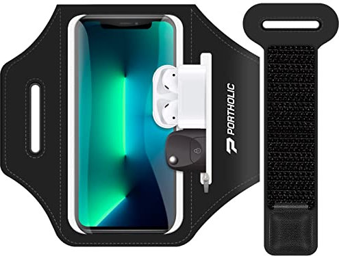 Sportarmband Handy Universal, PORTHOLIC Pocket Handytasche Joggen Running für iPhone 13/12/11/XS Pro Max/8 Huawei P50/40/Mate Galaxy S21/20 6.5 Zoll