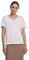 PIECES Pcria SS-Camiseta de Manga Corta con Cuello de Pico, Blanco Brillante, L para Mujer